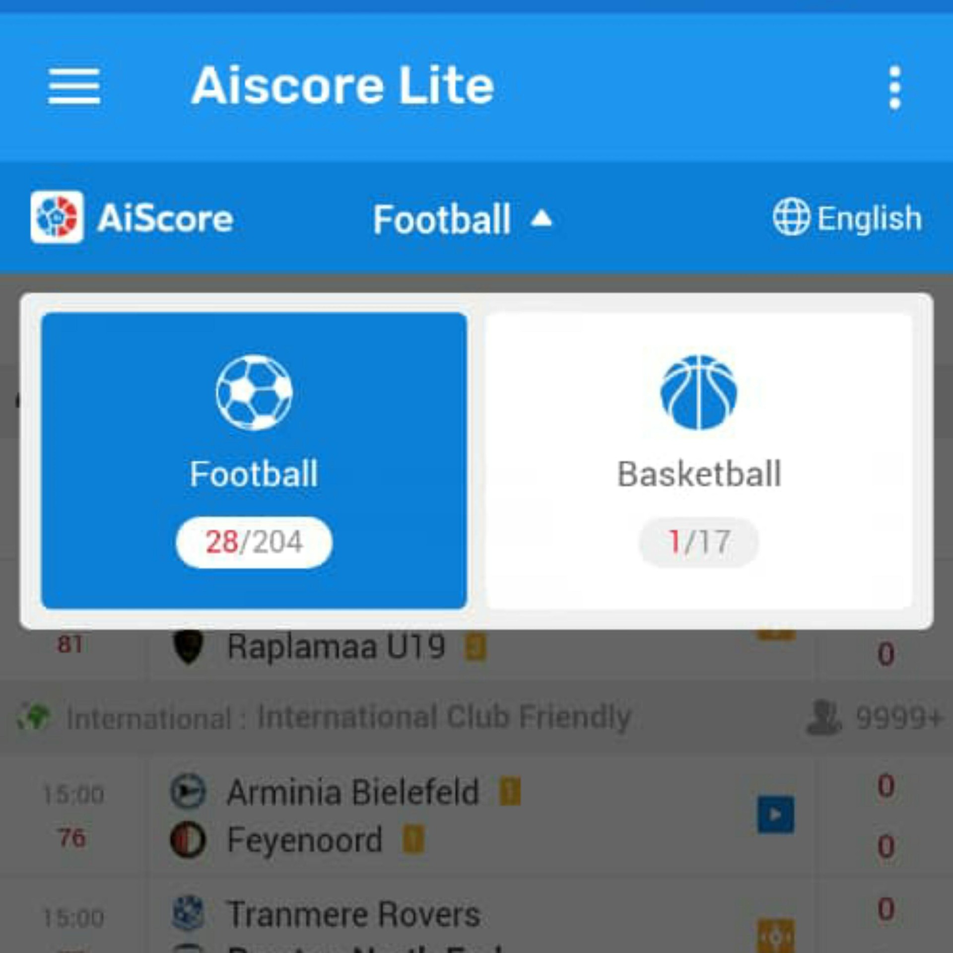Veja online todos os resultados de jogos de futebol no AiScore